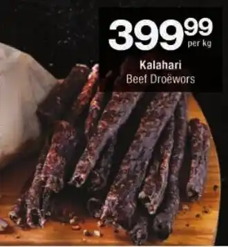 Checkers Kalahari Beef Droewors offer