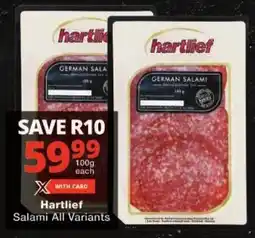 Checkers Hartlief Salami All Variants offer