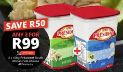 Checkers Président South African Feta Cheese All Variants offer