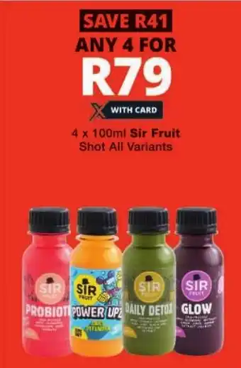Checkers Sir Fruit Shot All Variants offer
