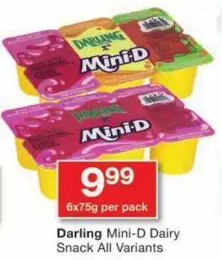 Checkers Darling Mini-D Dairy Snack All Variants offer