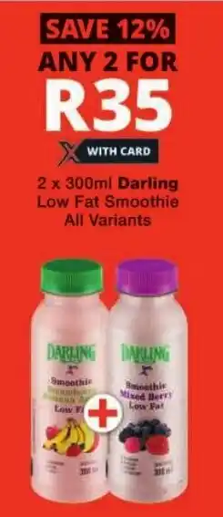 Checkers Darling Low Fat Smoothie All Variants offer
