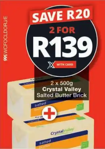 Checkers Crystal Valley Salted Butter Brick offer