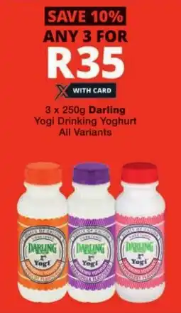 Checkers Darling Yogi Drinking Yoghurt All Variants offer