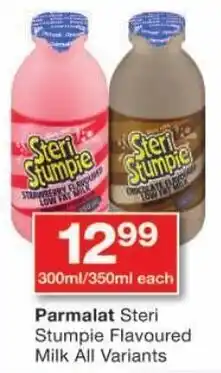 Checkers Parmalat Steri Stumpie Flavoured Milk All Variants offer