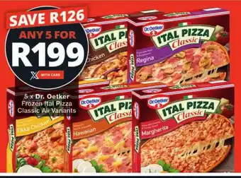Checkers Dr. Oetker Frozen Ital Pizza Classic All Variants offer