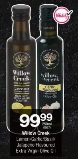 Checkers Willow Creek Lemon/ Garlic/ Basil/ Jalapeño Flavoured Extra Virgin Olive Oil offer