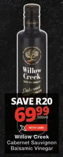 Checkers Willow Creek Cabernet Sauvignon Balsamic Vinegar offer