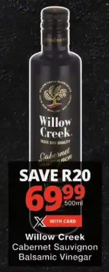 Checkers Willow Creek Cabernet Sauvignon Balsamic Vinegar offer