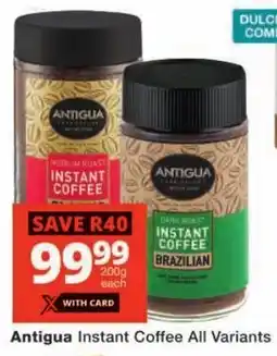 Checkers Antigua Instant Coffee All Variants offer
