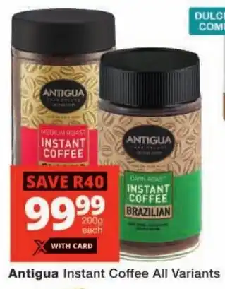 Checkers Antigua Instant Coffee All Variants offer