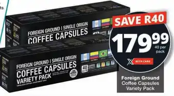 Checkers Foreign Ground Coffee Capsules Variety Pack offer