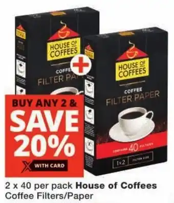 Checkers House of Coffees Coffee Filters/ Paper offer
