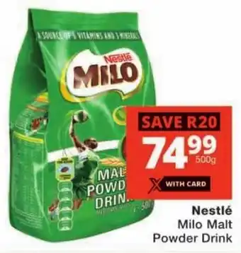 Checkers Nestlé Milo Malt Powder Drink offer
