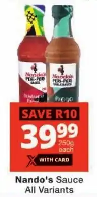 Checkers Nando's Sauce All Variants offer