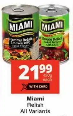 Checkers Miami Relish All Variants offer