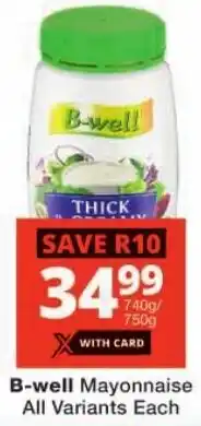 Checkers B-well Mayonnaise All Variants offer