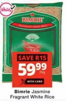 Checkers Bimrie Jasmine Fragrant White Rice offer