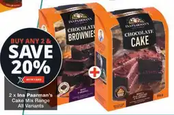 Checkers Ina Paarman's Cake Mix Range All Variants offer