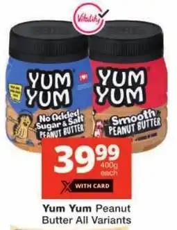 Checkers Yum Yum Peanut Butter All Variants offer