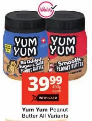 Checkers Yum Yum Peanut Butter All Variants offer