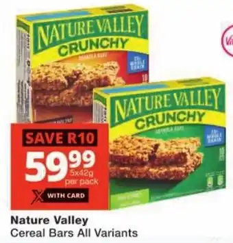 Checkers Nature Valley Cereal Bars All Variants offer