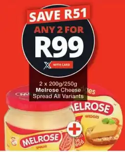 Checkers Melrose Cheese Spread All Variants offer