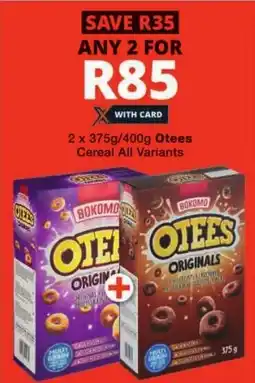 Checkers Otees Cereal All Variants offer