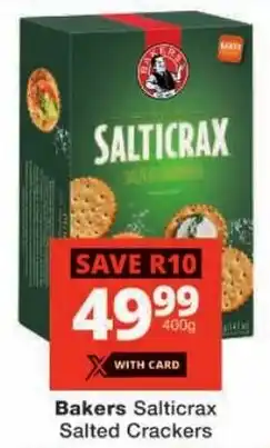 Checkers Bakers Salticrax Salted Crackers offer