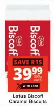 Checkers Lotus Biscoff Caramel Biscuits offer