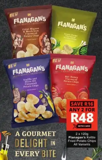 Checkers Flanagan's Kettle Fried Potato Chips All Variants offer
