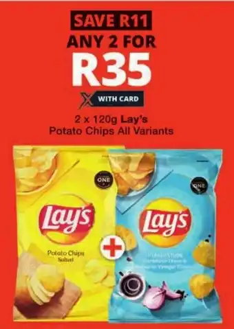 Checkers Lay's Potato Chips All Variants offer