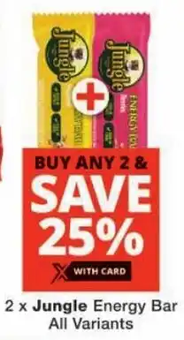 Checkers Jungle Energy Bar All Variants offer