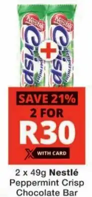 Checkers Nestlé Peppermint Crisp Chocolate Bar offer