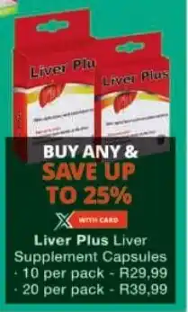 Checkers Liver Plus Liver Supplement Capsules offer