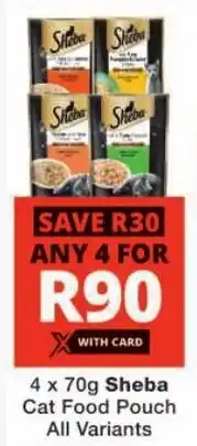 Checkers Sheba Cat Food Pouch All Variants offer