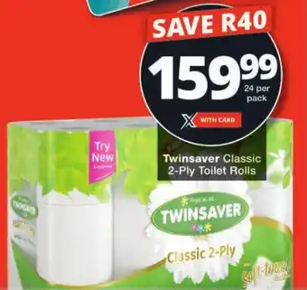 Checkers Twinsaver Classic 2-Ply Toilet Rolls offer
