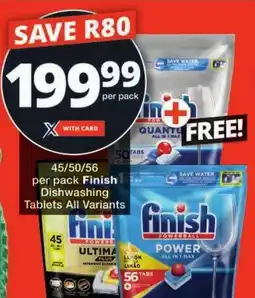 Checkers Finish Dishwashing Tablets All Variants offer
