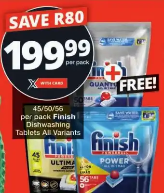 Checkers Finish Dishwashing Tablets All Variants offer