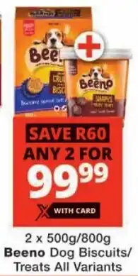 Checkers Beeno Dog Biscuits/ Treats All Variants offer