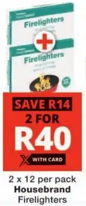 Checkers Housebrand Firelighters offer