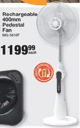 Mica Elements Rechargeable Pedestal Fan offer