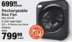 Mica Elements Rechargeable Box Fan offer