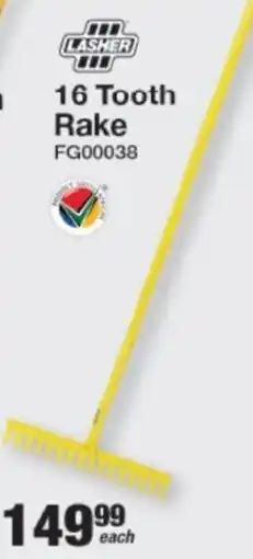 Mica LASHER 16 Tooth Rake offer