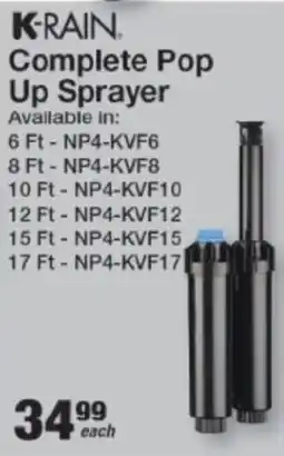 Mica K-RAIN Complete Pop Up Sprayer offer