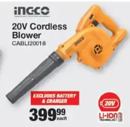 Mica INGCO 20V Cordless Blower offer