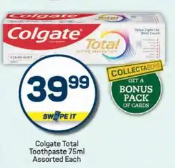 Pick n Pay Colgate Total Toothpaste 75ml Assorted Each offer