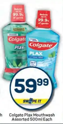 Pick n Pay Colgate Plax Mouthwash Assorted-500ml Each offer