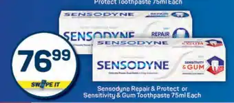 Pick n Pay Sensodyne Repair & Protect Or Sensitivity & Gum Toothpaste-75ml Each offer
