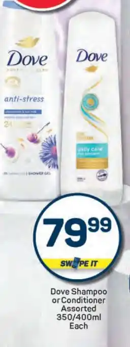Pick n Pay Dove Shampoo or Conditioner Assorted 350/400ml Each offer